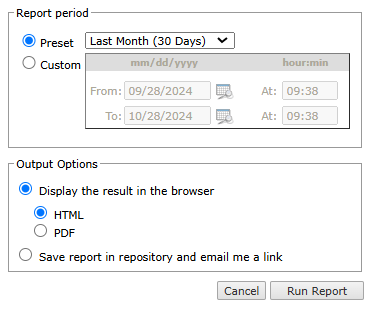 report period